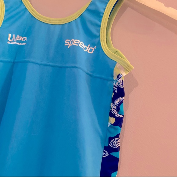 Speedo Boys 1-pc Swim Suit Age 4-6 UV50+ Block the Burn NWT NEW - Picture 2 of 5